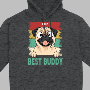 Custom Pug Best Buddy Basic Tee - Personalized Funny Dog Breed T-Shirts - 89Prints