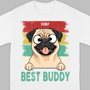 Custom Pug Best Buddy Basic Tee - Personalized Funny Dog Breed T-Shirts - 89Prints