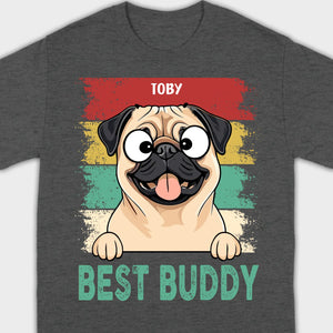 Custom Pug Best Buddy Basic Tee - Personalized Funny Dog Breed T-Shirts - 89Prints