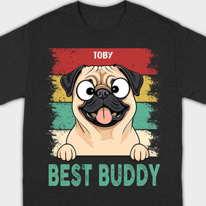Custom Pug Best Buddy Basic Tee - Personalized Funny Dog Breed T-Shirts - 89Prints