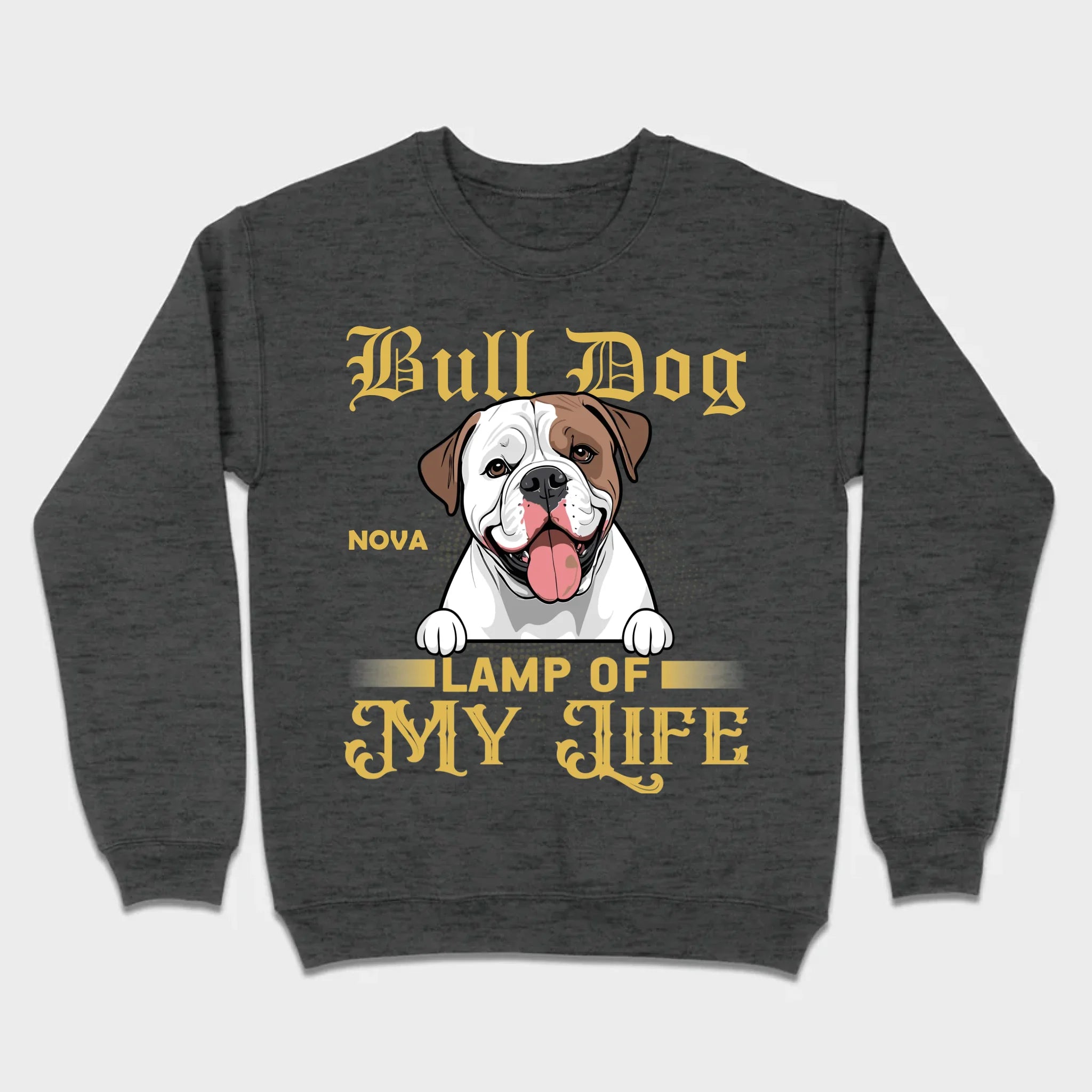Custom American Bulldog Basic Tee - Lamp Of My Life Personalized T-Shirts - 89Prints