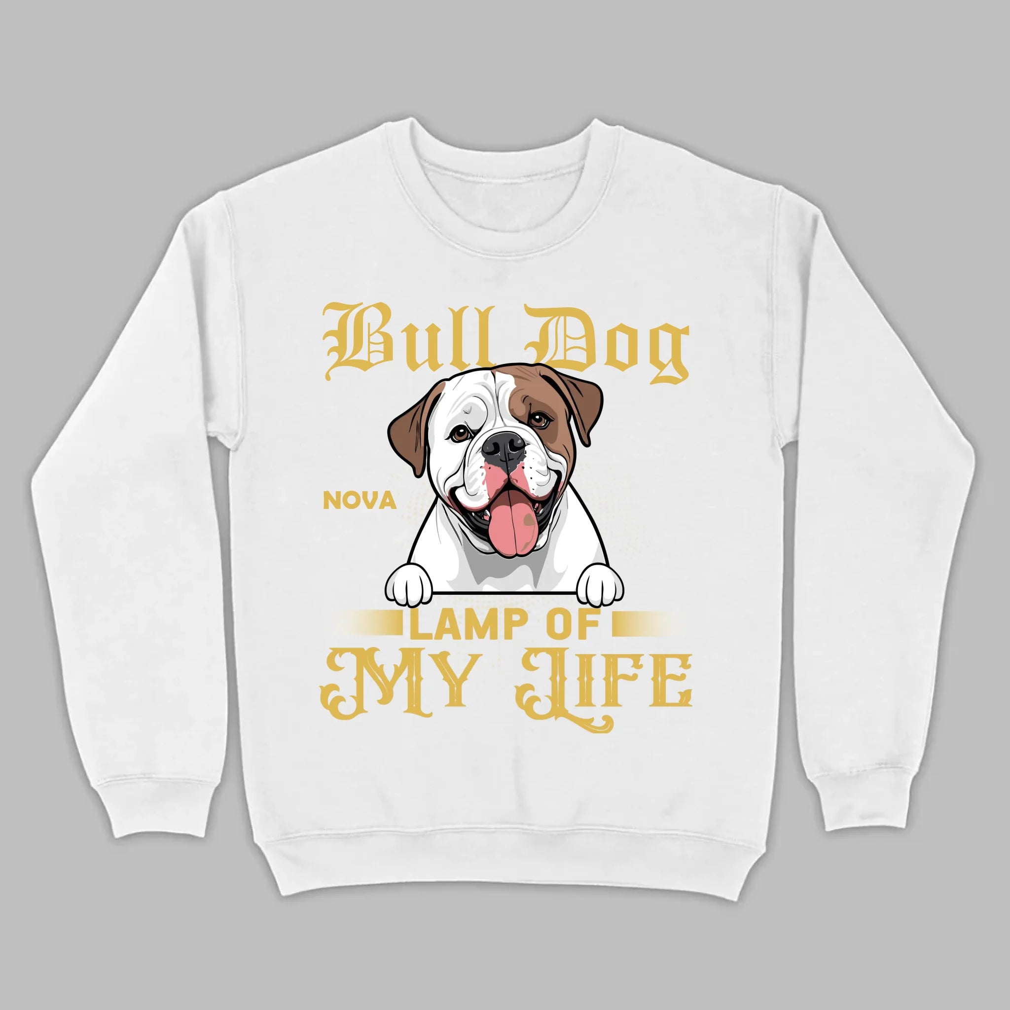 Custom American Bulldog Basic Tee - Lamp Of My Life Personalized T-Shirts - 89Prints