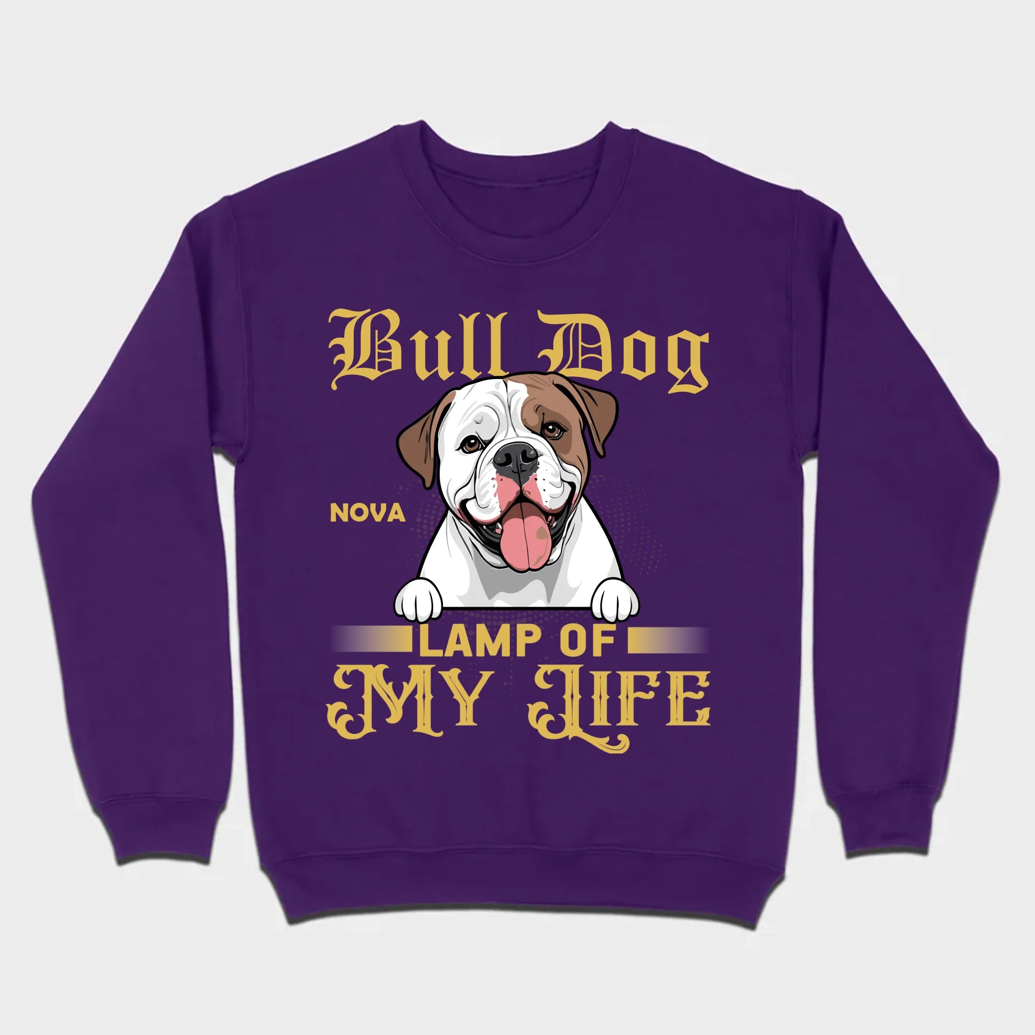 Custom American Bulldog Basic Tee - Lamp Of My Life Personalized T-Shirts - 89Prints