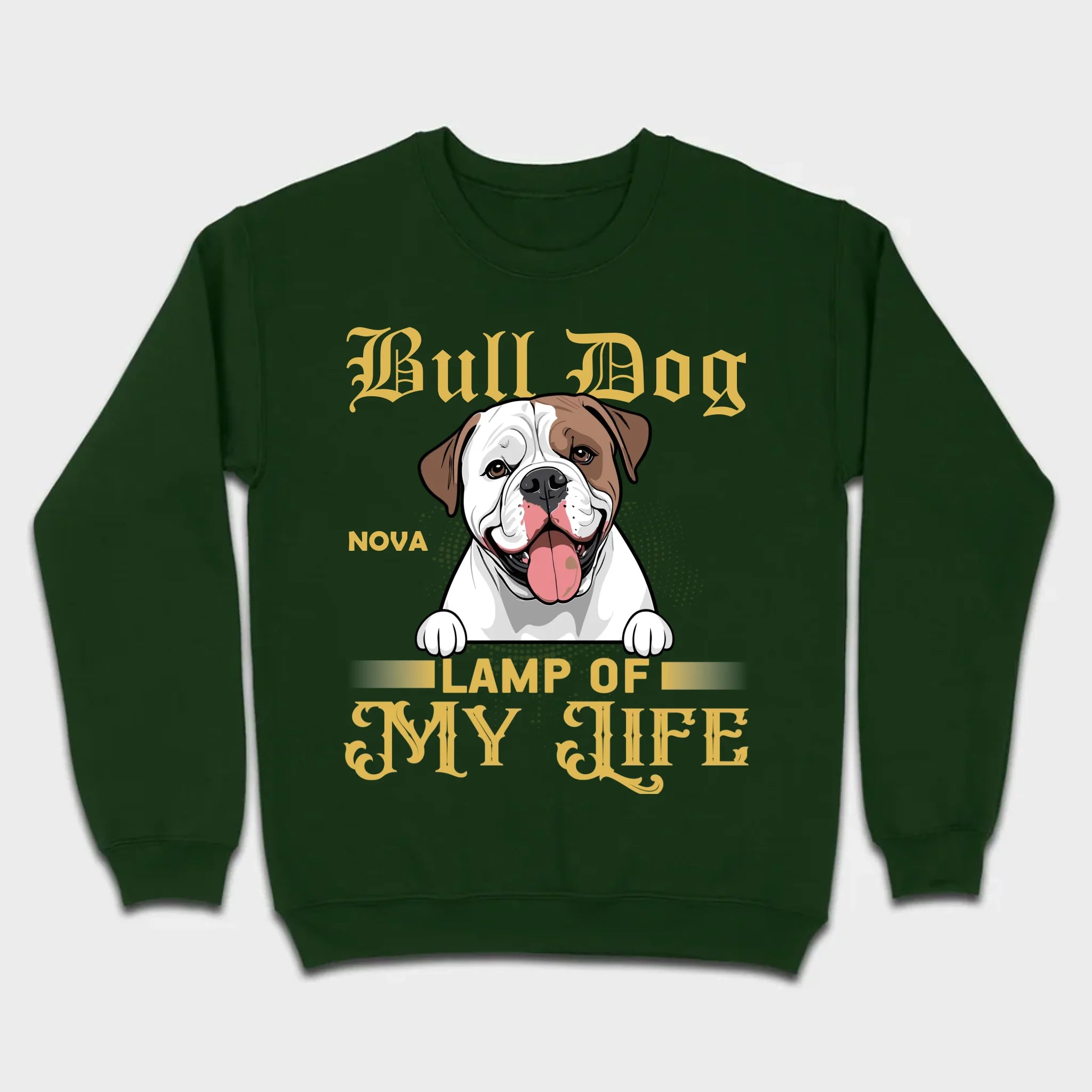 Custom American Bulldog Basic Tee - Lamp Of My Life Personalized T-Shirts - 89Prints