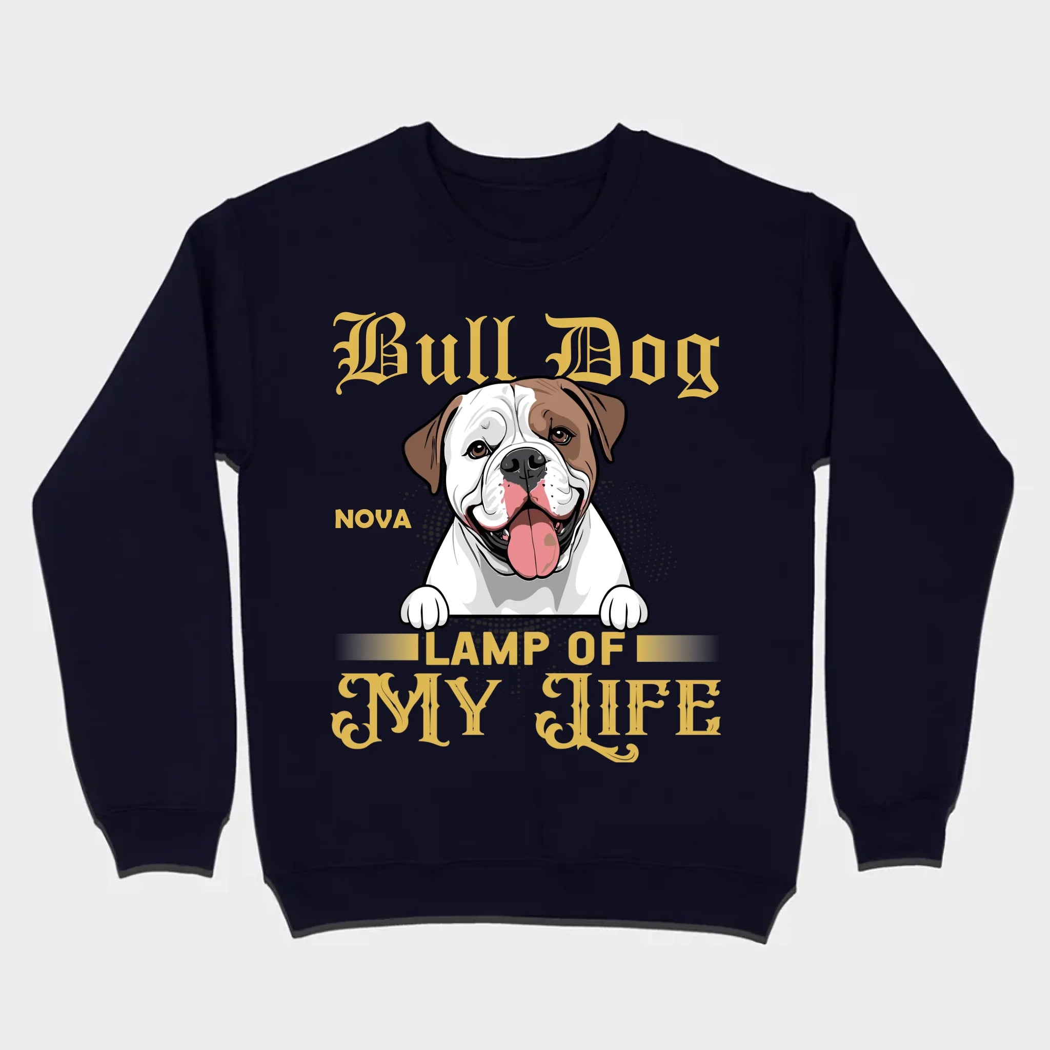 Custom American Bulldog Basic Tee - Lamp Of My Life Personalized T-Shirts - 89Prints