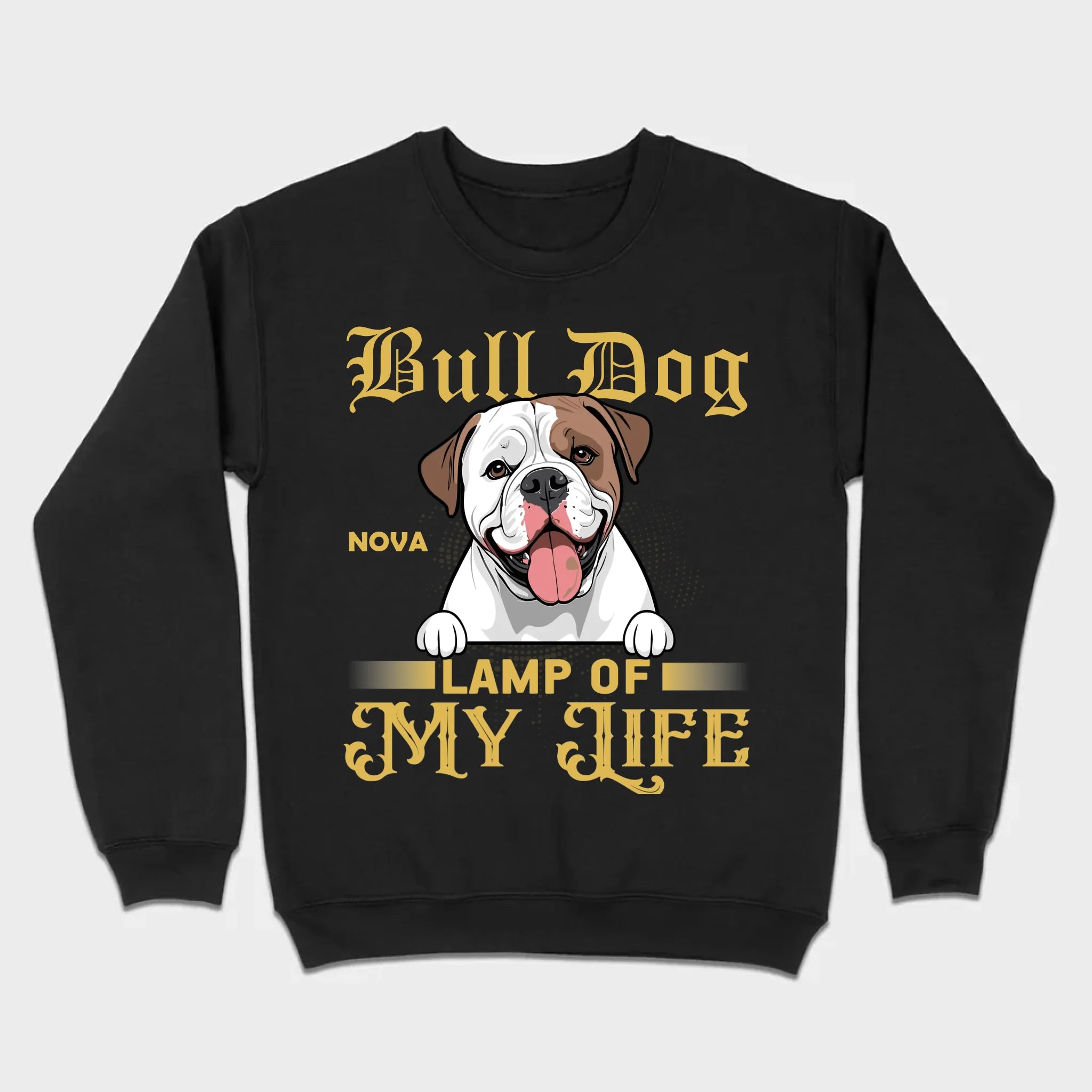 Custom American Bulldog Basic Tee - Lamp Of My Life Personalized T-Shirts - 89Prints