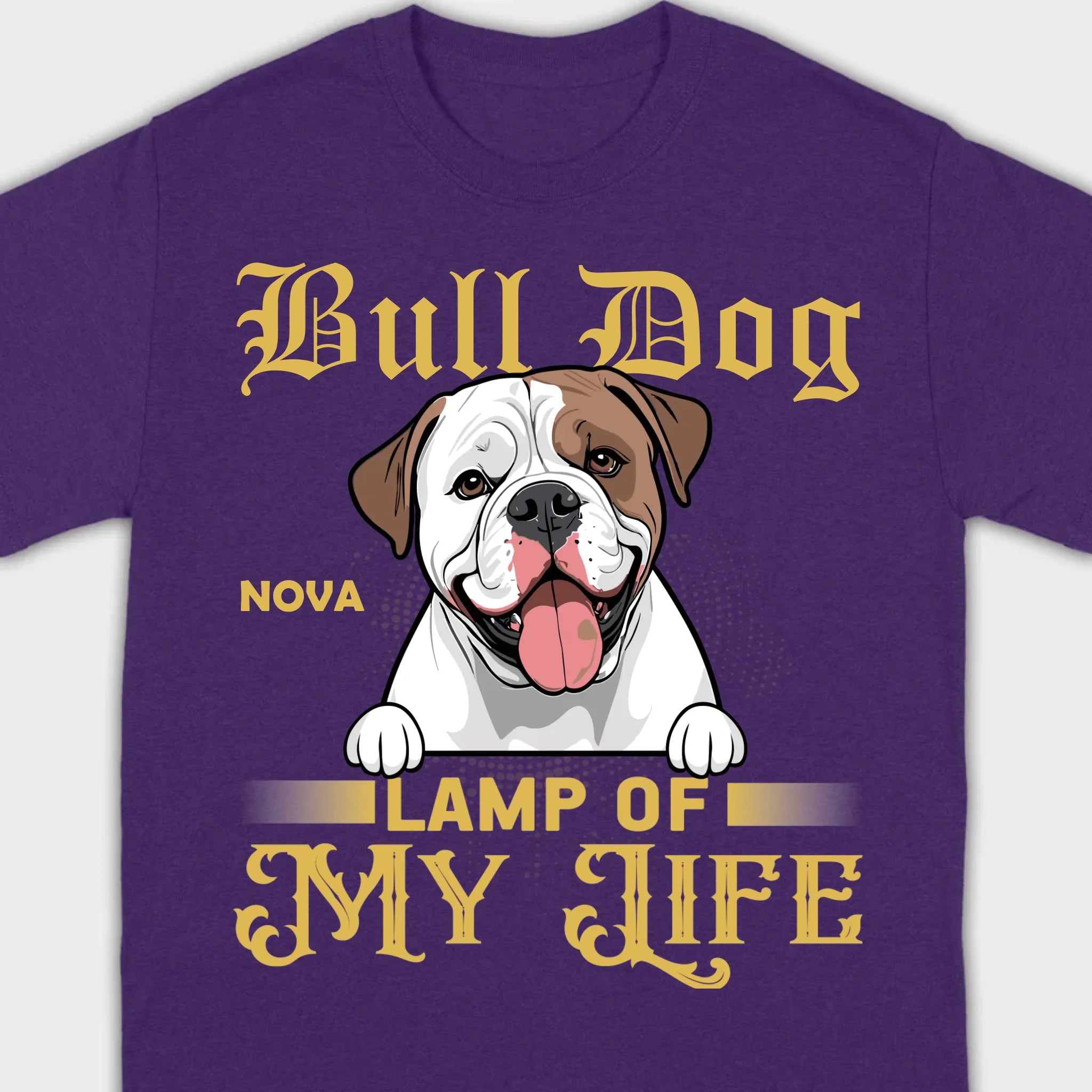 Custom American Bulldog Basic Tee - Lamp Of My Life Personalized T-Shirts - 89Prints