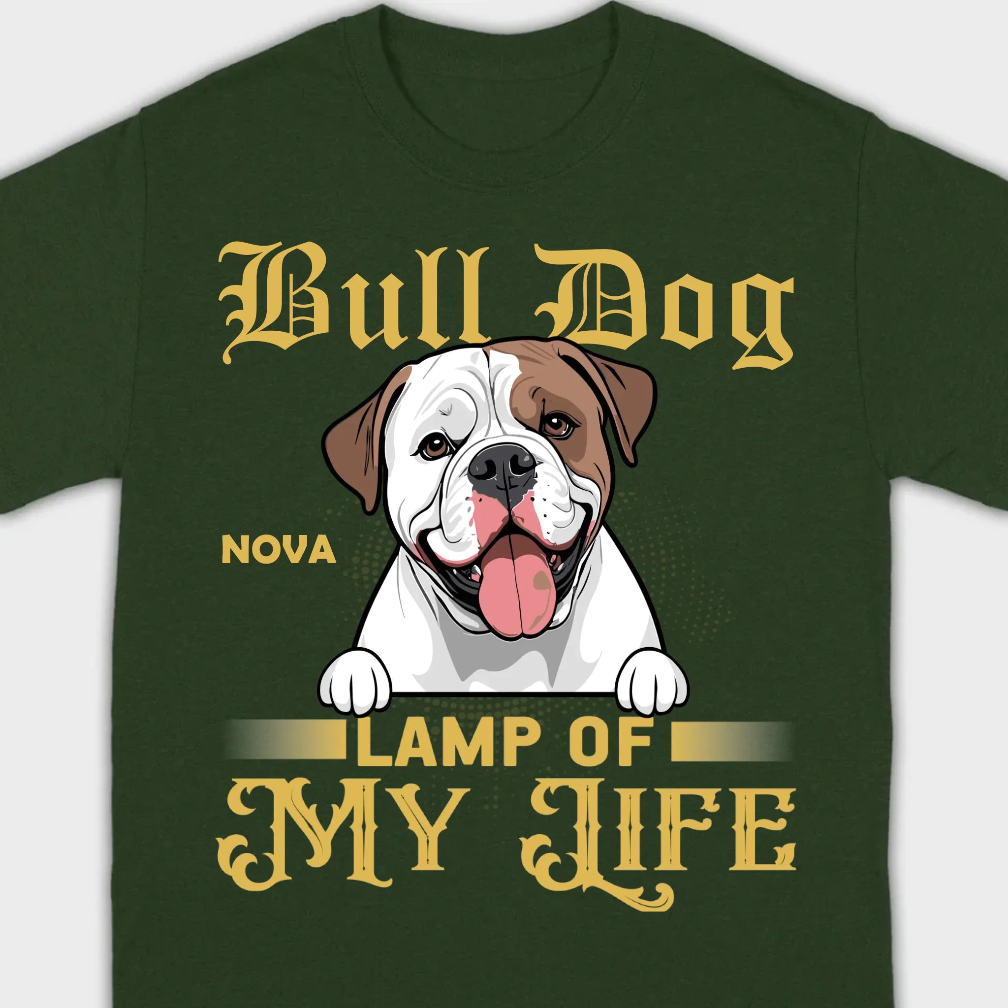 Custom American Bulldog Basic Tee - Lamp Of My Life Personalized T-Shirts - 89Prints