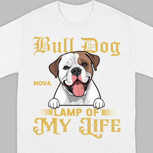Custom American Bulldog Basic Tee - Lamp Of My Life Personalized T-Shirts - 89Prints