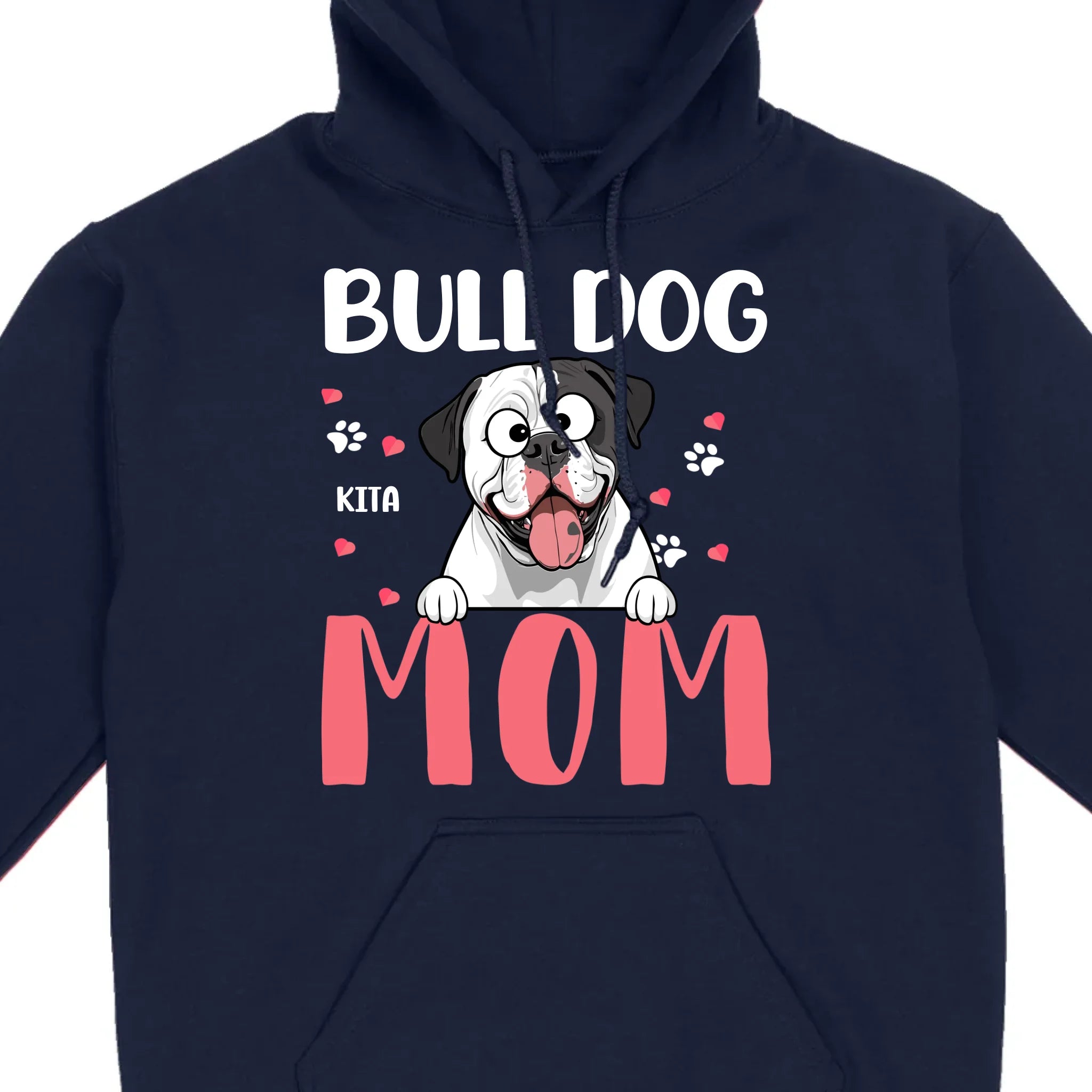 Custom American Bulldog Basic Tee - Bull Dog Mom Personalized T-Shirts - 89Prints
