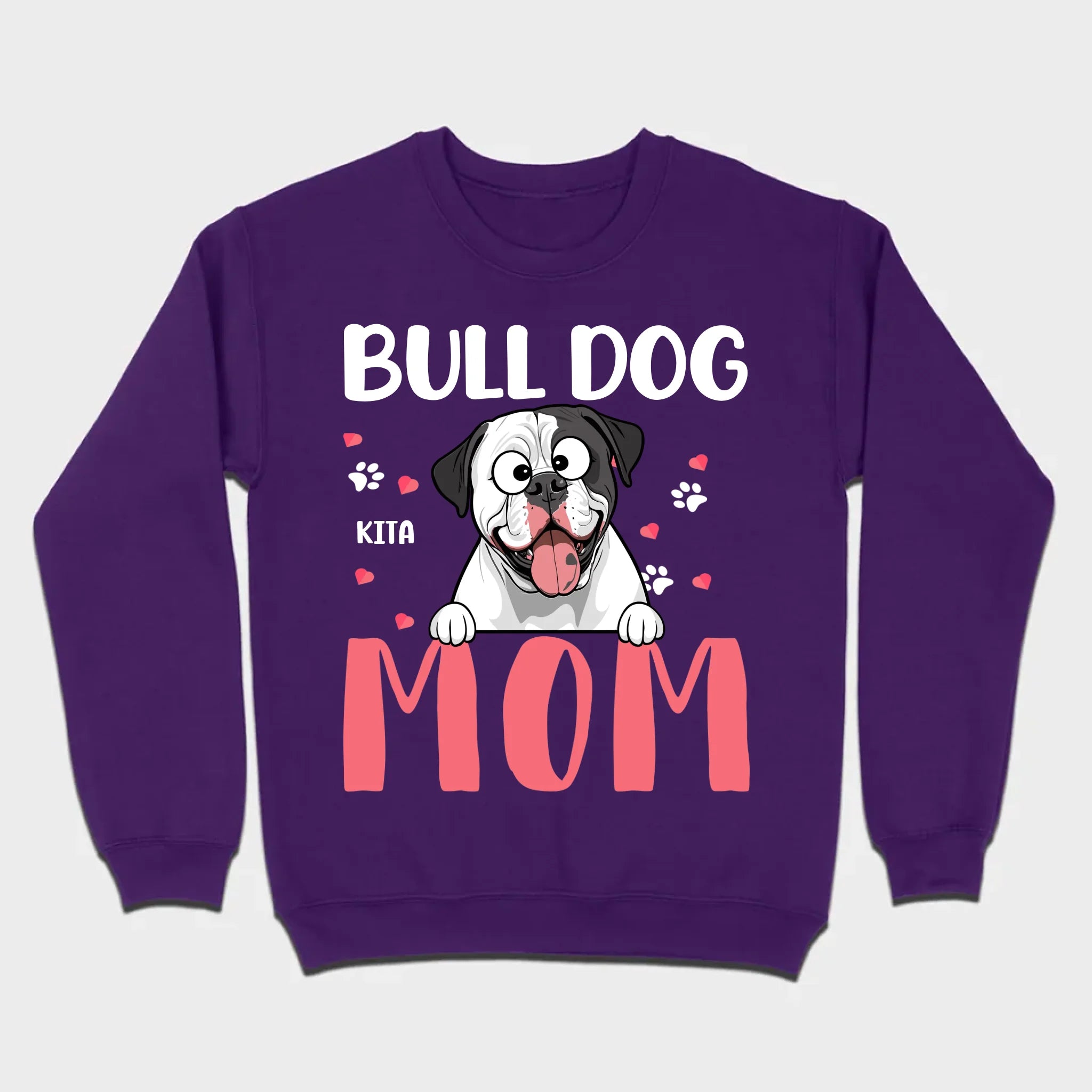 Custom American Bulldog Basic Tee - Bull Dog Mom Personalized T-Shirts - 89Prints