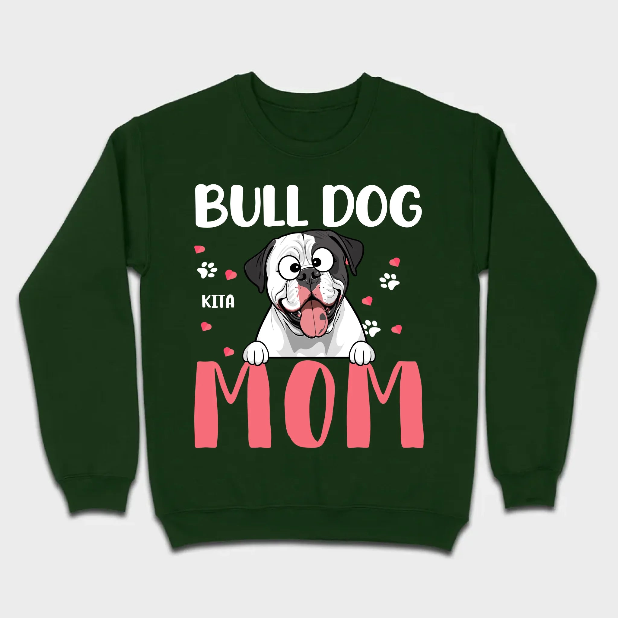 Custom American Bulldog Basic Tee - Bull Dog Mom Personalized T-Shirts - 89Prints