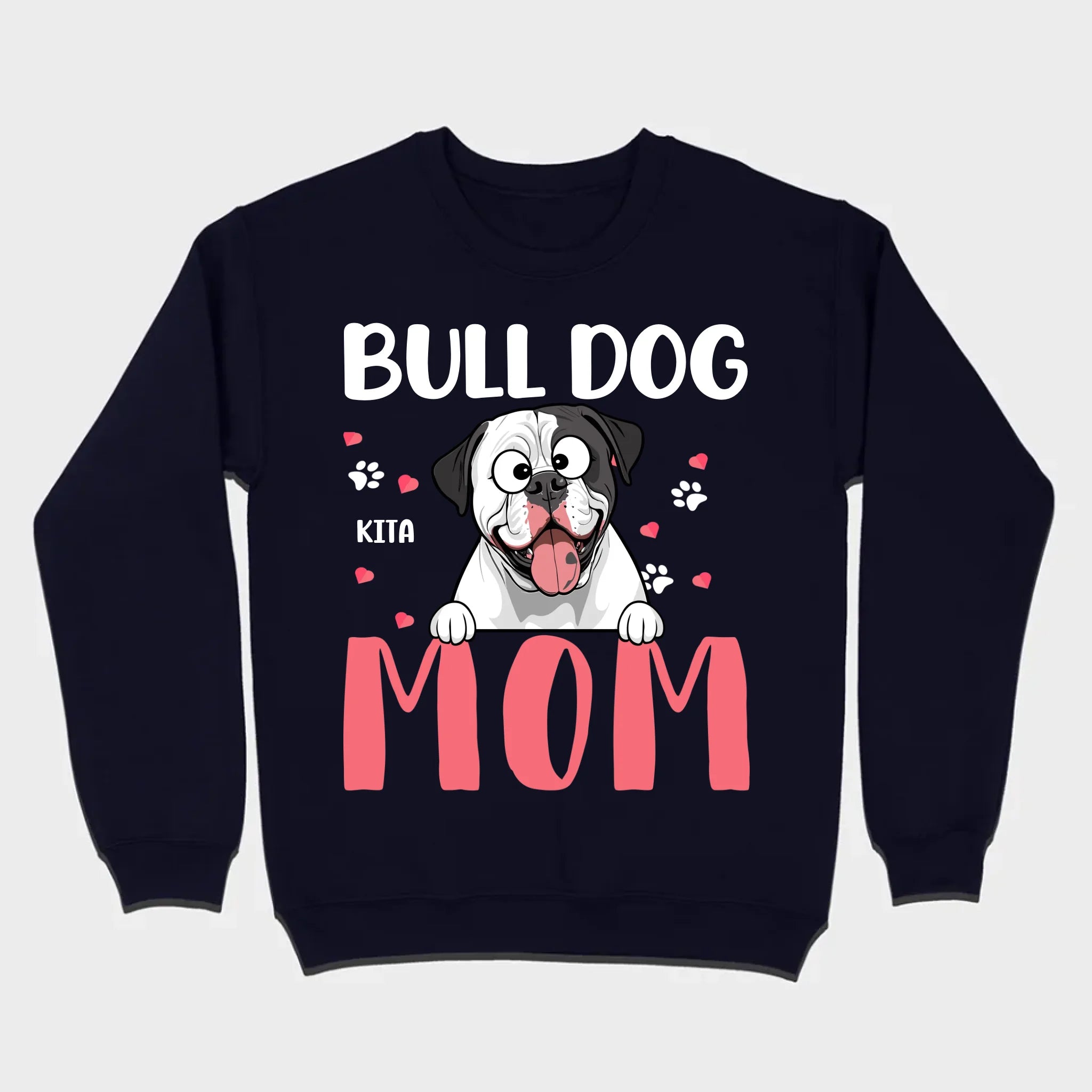 Custom American Bulldog Basic Tee - Bull Dog Mom Personalized T-Shirts - 89Prints