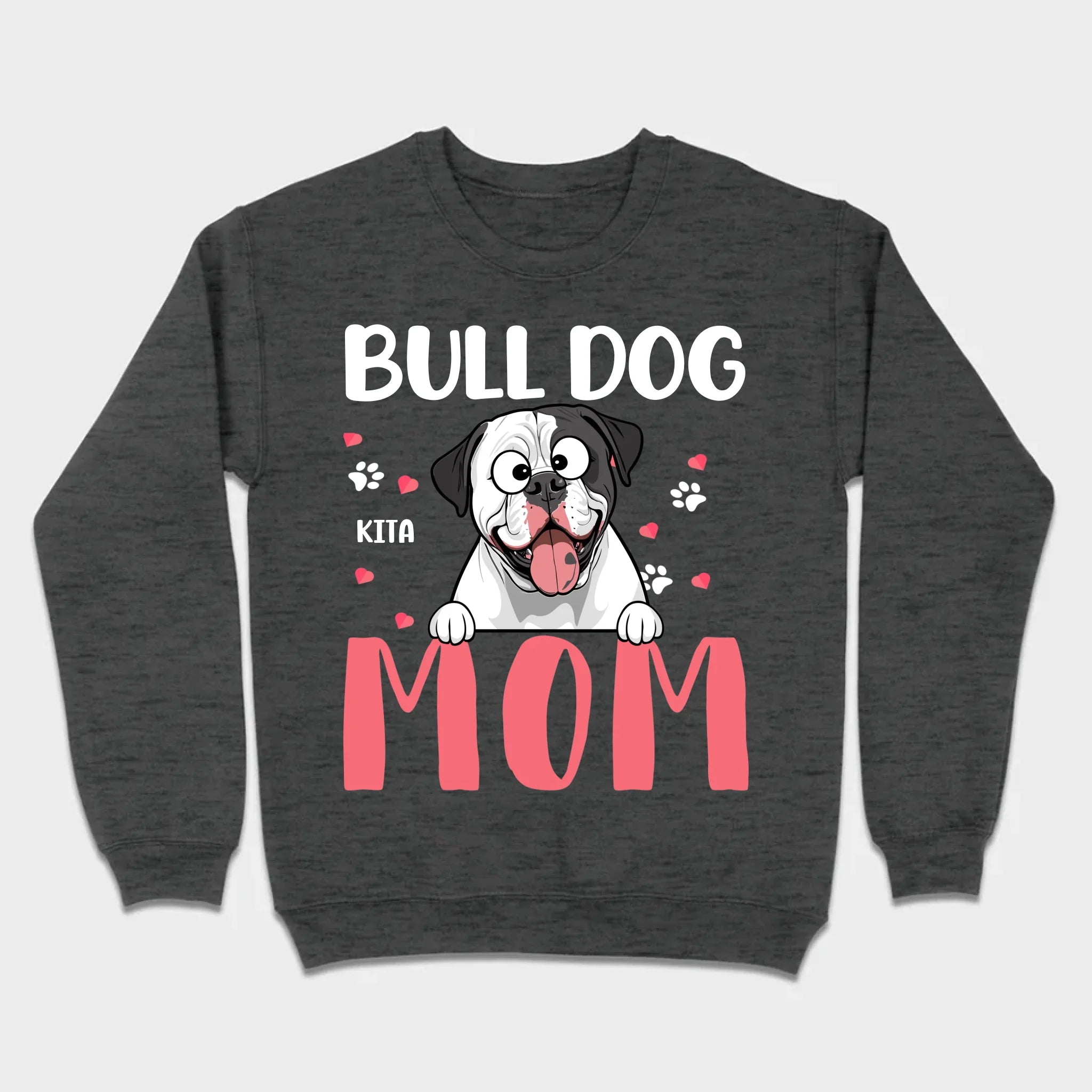 Custom American Bulldog Basic Tee - Bull Dog Mom Personalized T-Shirts - 89Prints