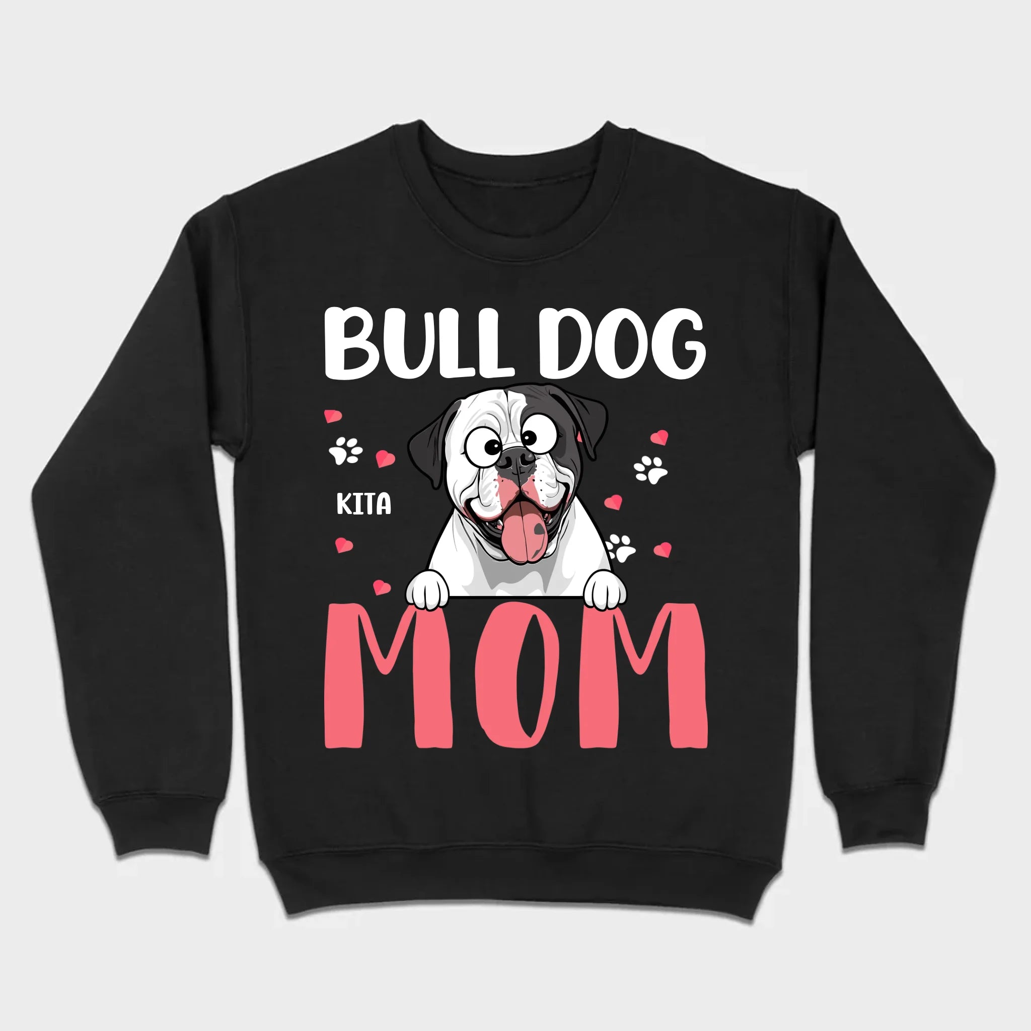 Custom American Bulldog Basic Tee - Bull Dog Mom Personalized T-Shirts - 89Prints