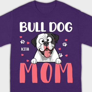 Custom American Bulldog Basic Tee - Bull Dog Mom Personalized T-Shirts - 89Prints