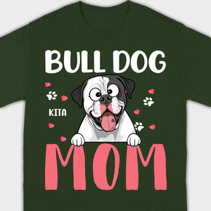 Custom American Bulldog Basic Tee - Bull Dog Mom Personalized T-Shirts - 89Prints