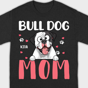 Custom American Bulldog Basic Tee - Bull Dog Mom Personalized T-Shirts - 89Prints