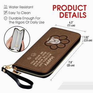 Personalized Dog Photo Leather Wallet – Custom Pet Portrait & Name Gift for Dog Mom - 89Prints