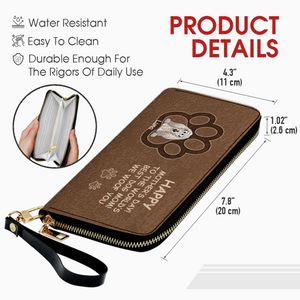 Personalized Dog Photo Leather Wallet – Custom Pet Portrait & Name Gift for Dog Mom - 89Prints