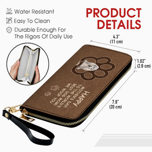 Personalized Dog Photo Leather Wallet – Custom Pet Portrait & Name Gift for Dog Mom - 89Prints