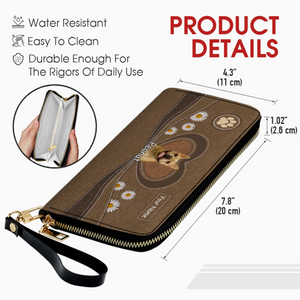 Personalized Dog Photo Leather Wallet – Custom Pet Portrait with Name - 89Prints