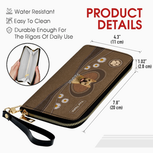 Personalized Dog Photo Leather Wallet – Custom Pet Portrait with Name - 89Prints