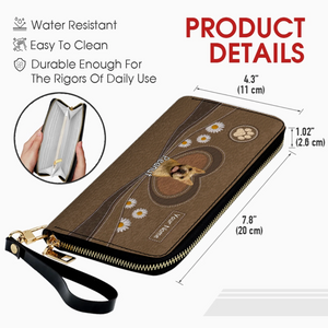 Personalized Dog Photo Leather Wallet – Custom Pet Portrait with Name - 89Prints