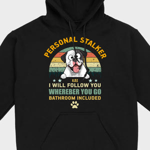 Custom American Bulldog Basic Tee - Personal Stalker Dog Personalized T-Shirts - 89Prints