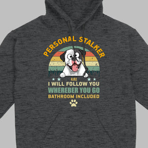 Custom American Bulldog Basic Tee - Personal Stalker Dog Personalized T-Shirts - 89Prints
