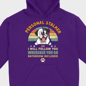 Custom American Bulldog Basic Tee - Personal Stalker Dog Personalized T-Shirts - 89Prints