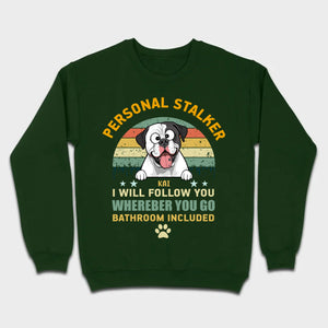 Custom American Bulldog Basic Tee - Personal Stalker Dog Personalized T-Shirts - 89Prints