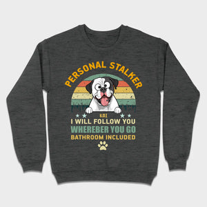 Custom American Bulldog Basic Tee - Personal Stalker Dog Personalized T-Shirts - 89Prints