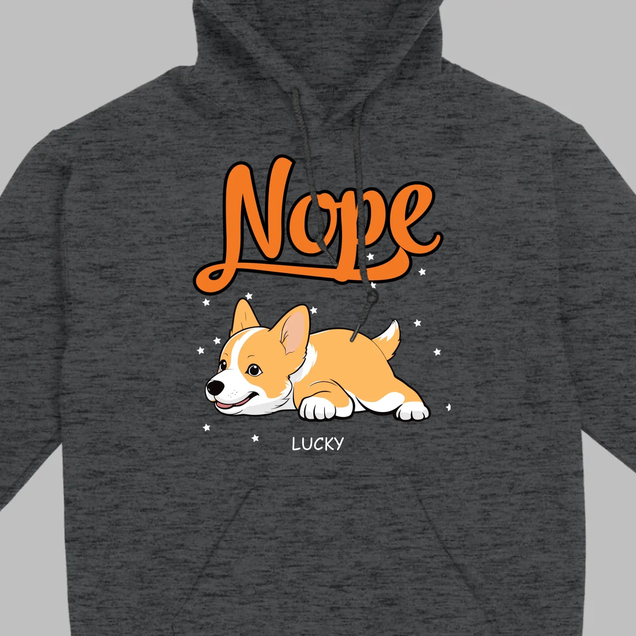 Custom Dog Hoodie - Funny Nope Lazy Dog Design Personalized Gift T-Shirts - 89Prints
