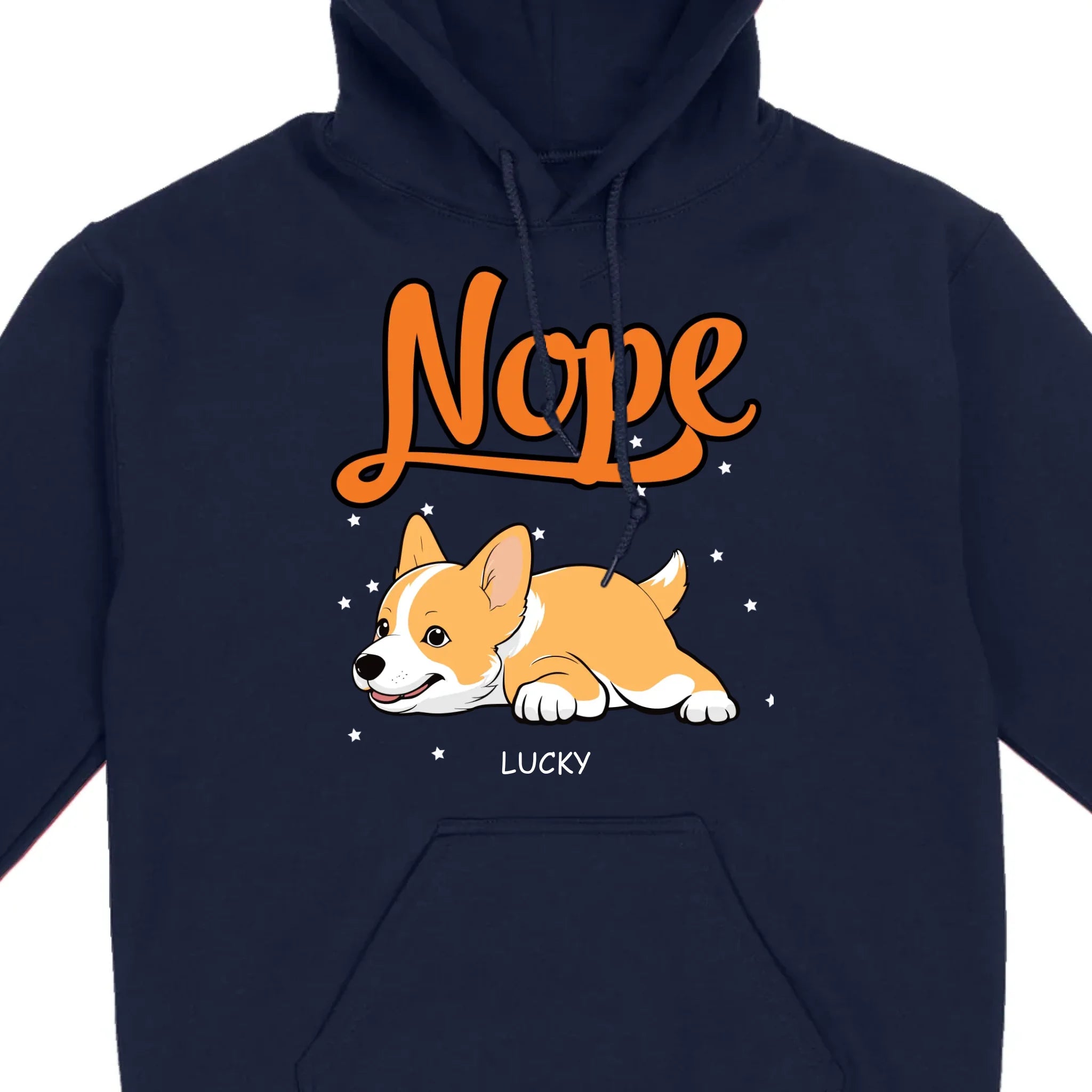 Custom Dog Hoodie - Funny Nope Lazy Dog Design Personalized Gift T-Shirts - 89Prints
