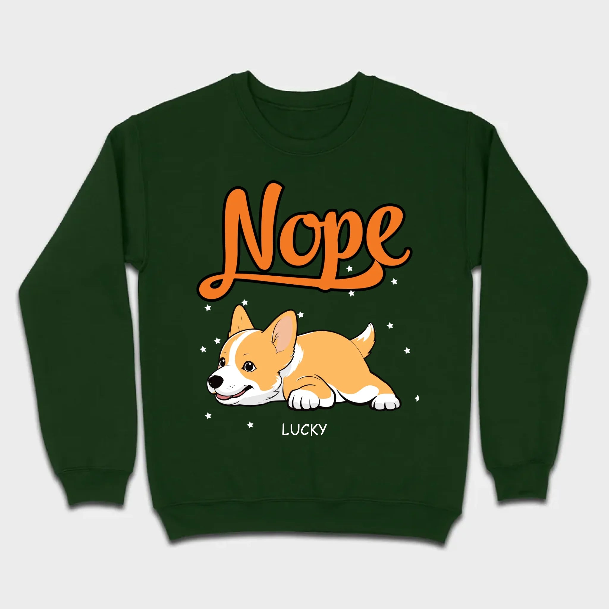 Custom Dog Hoodie - Funny Nope Lazy Dog Design Personalized Gift T-Shirts - 89Prints