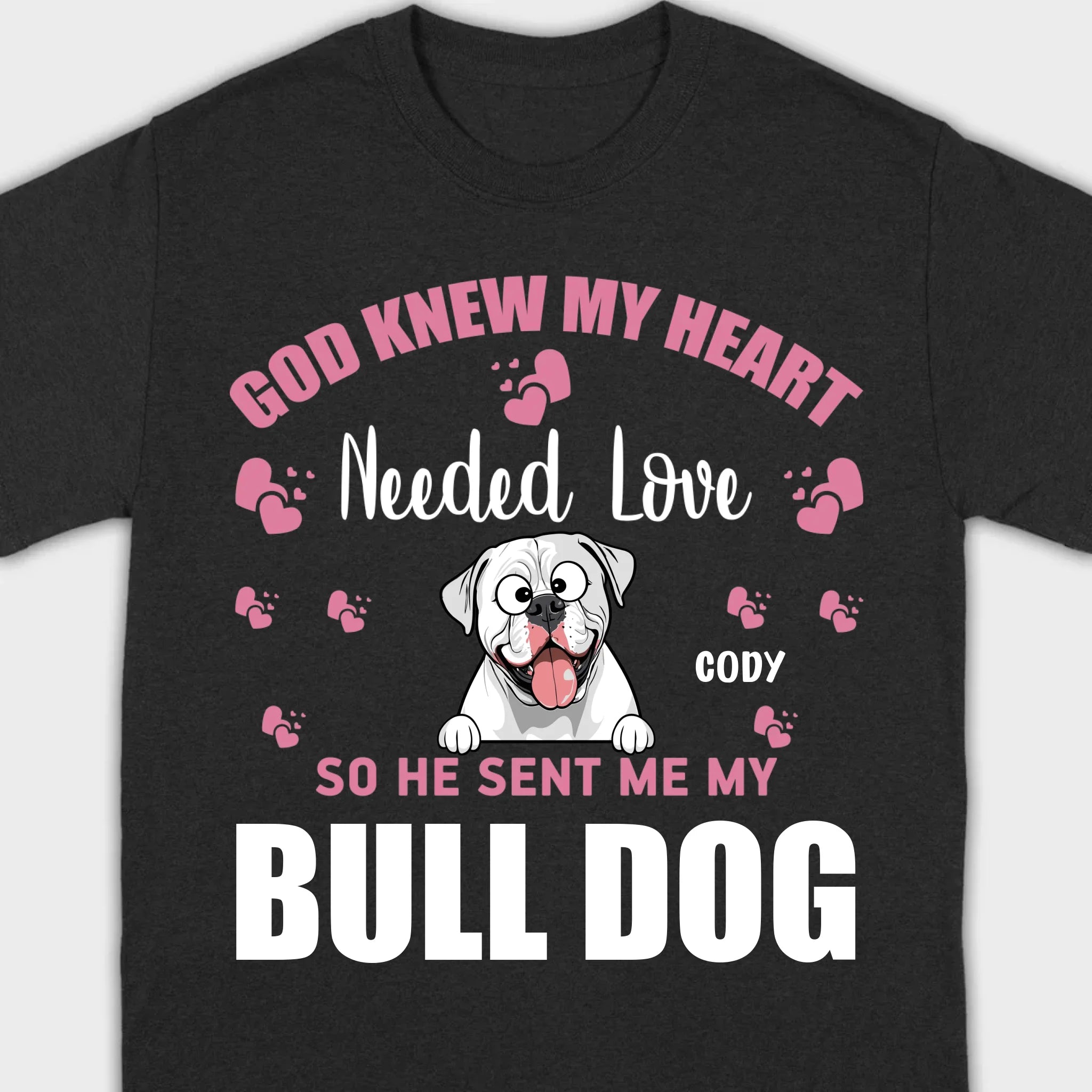 Custom American Bulldog Basic Tee With The Text 