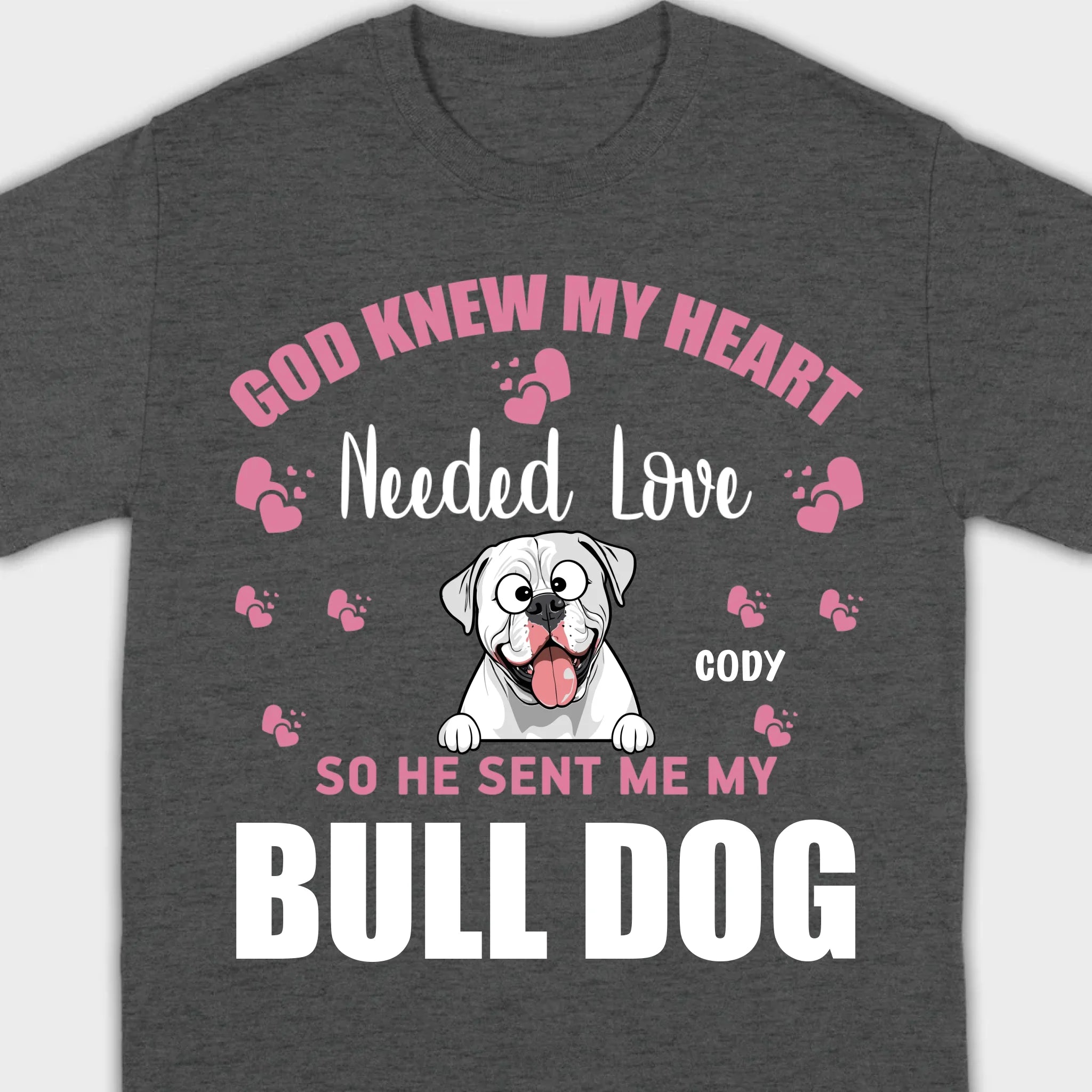 Custom American Bulldog Basic Tee With The Text 