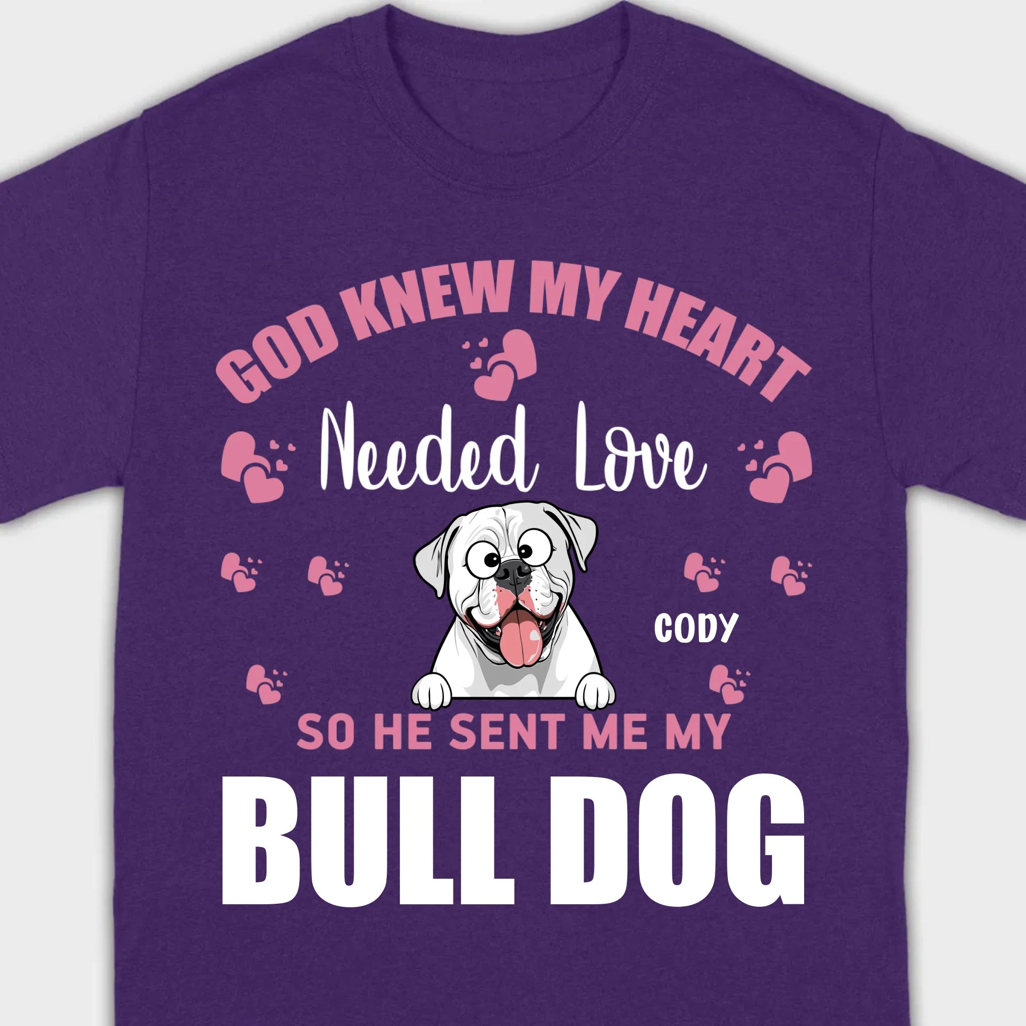 Custom American Bulldog Basic Tee With The Text 