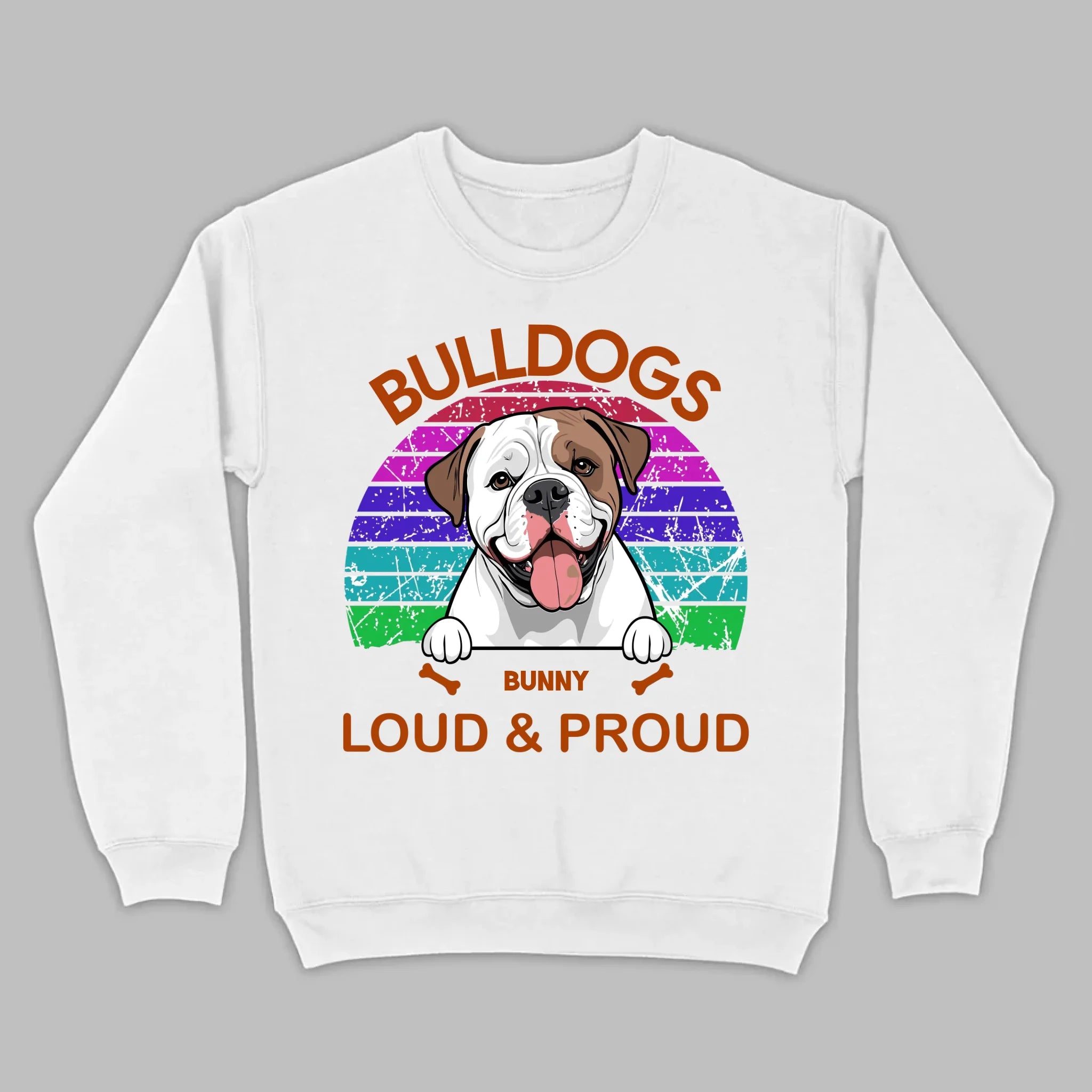 Custom American Bulldog Hoodie - Loud & Proud Personalized Dog Lovers Gift - 89Prints