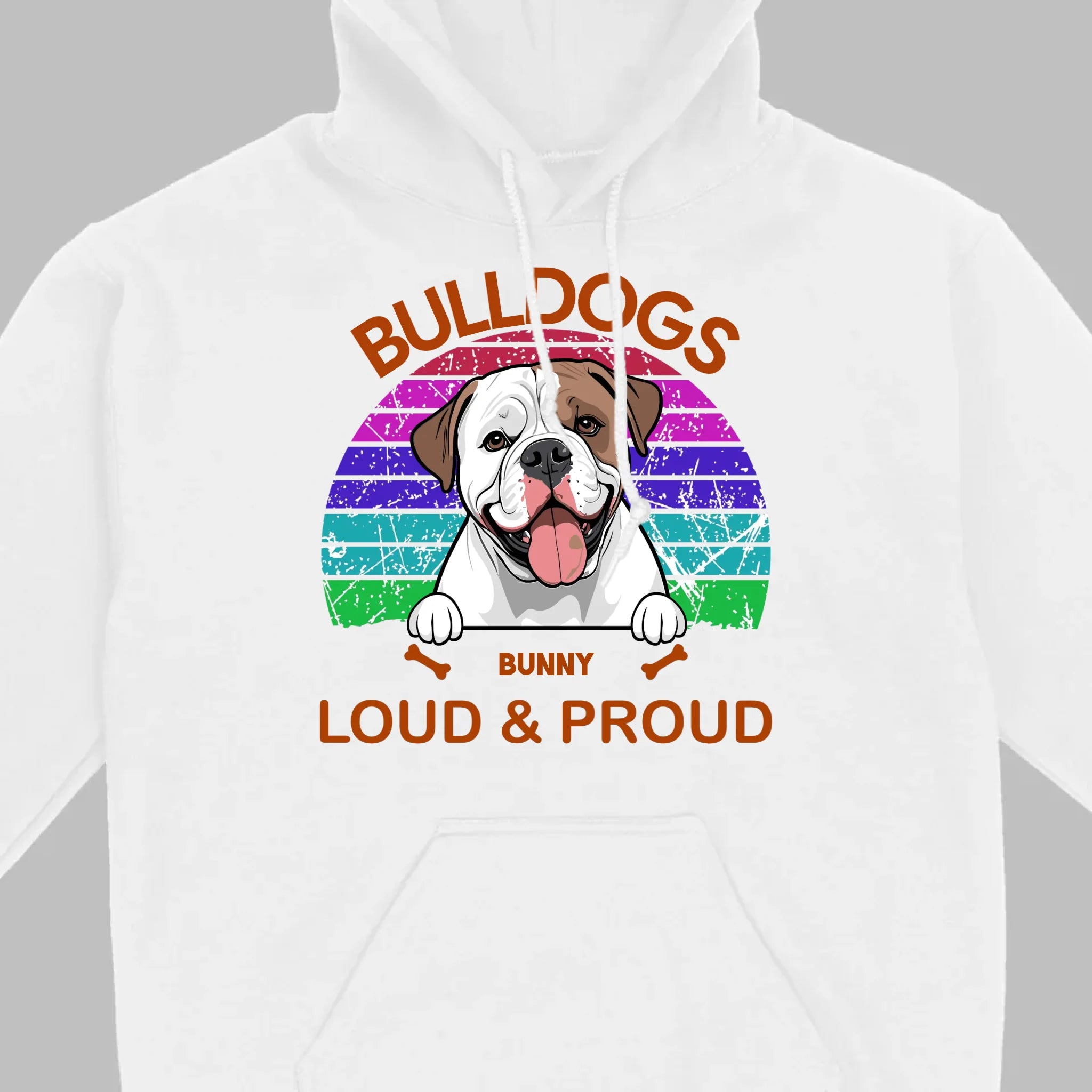 Custom American Bulldog Hoodie - Loud & Proud Personalized Dog Lovers Gift - 89Prints