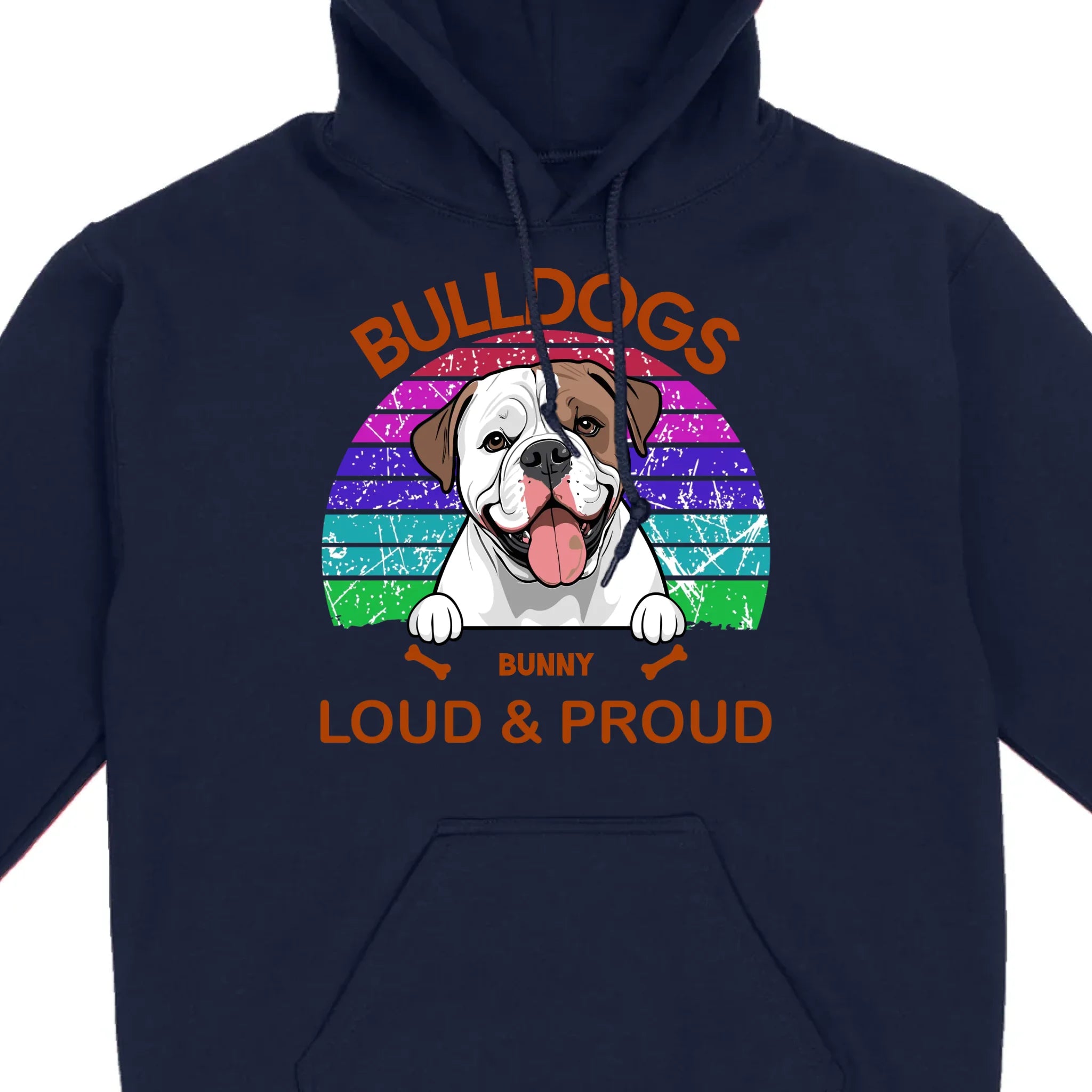 Custom American Bulldog Hoodie - Loud & Proud Personalized Dog Lovers Gift - 89Prints