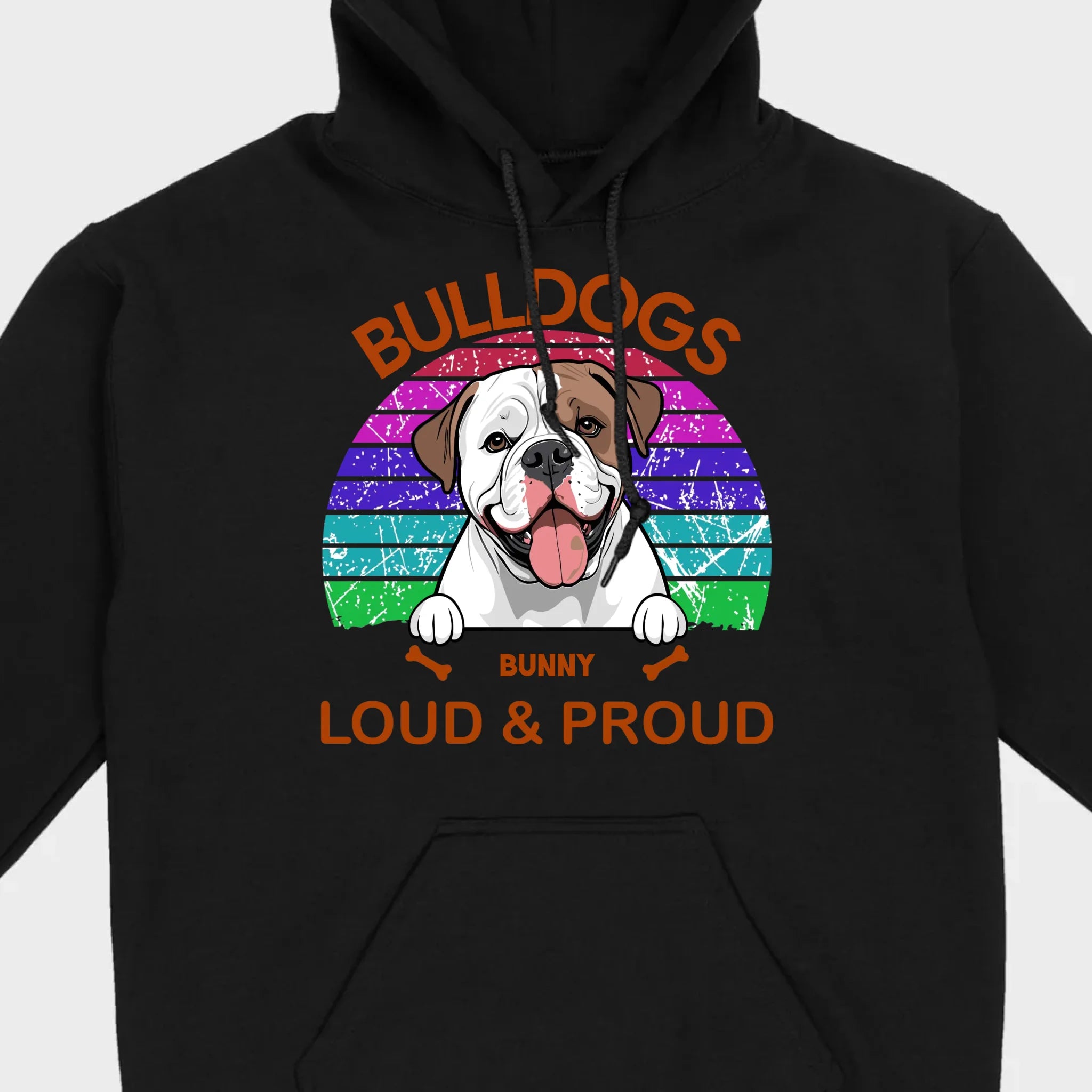Custom American Bulldog Hoodie - Loud & Proud Personalized Dog Lovers Gift - 89Prints