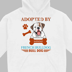 Custom American Bulldog Hoodie - Adopted By Bull Dog Personalized Gift T-Shirts - 89Prints