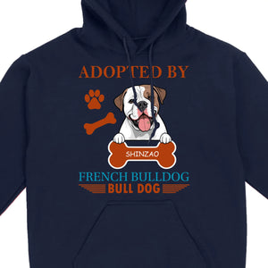 Custom American Bulldog Hoodie - Adopted By Bull Dog Personalized Gift T-Shirts - 89Prints
