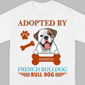 Custom American Bulldog Hoodie - Adopted By Bull Dog Personalized Gift T-Shirts - 89Prints