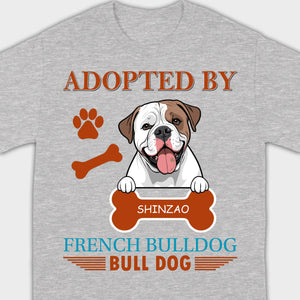 Custom American Bulldog Hoodie - Adopted By Bull Dog Personalized Gift T-Shirts - 89Prints