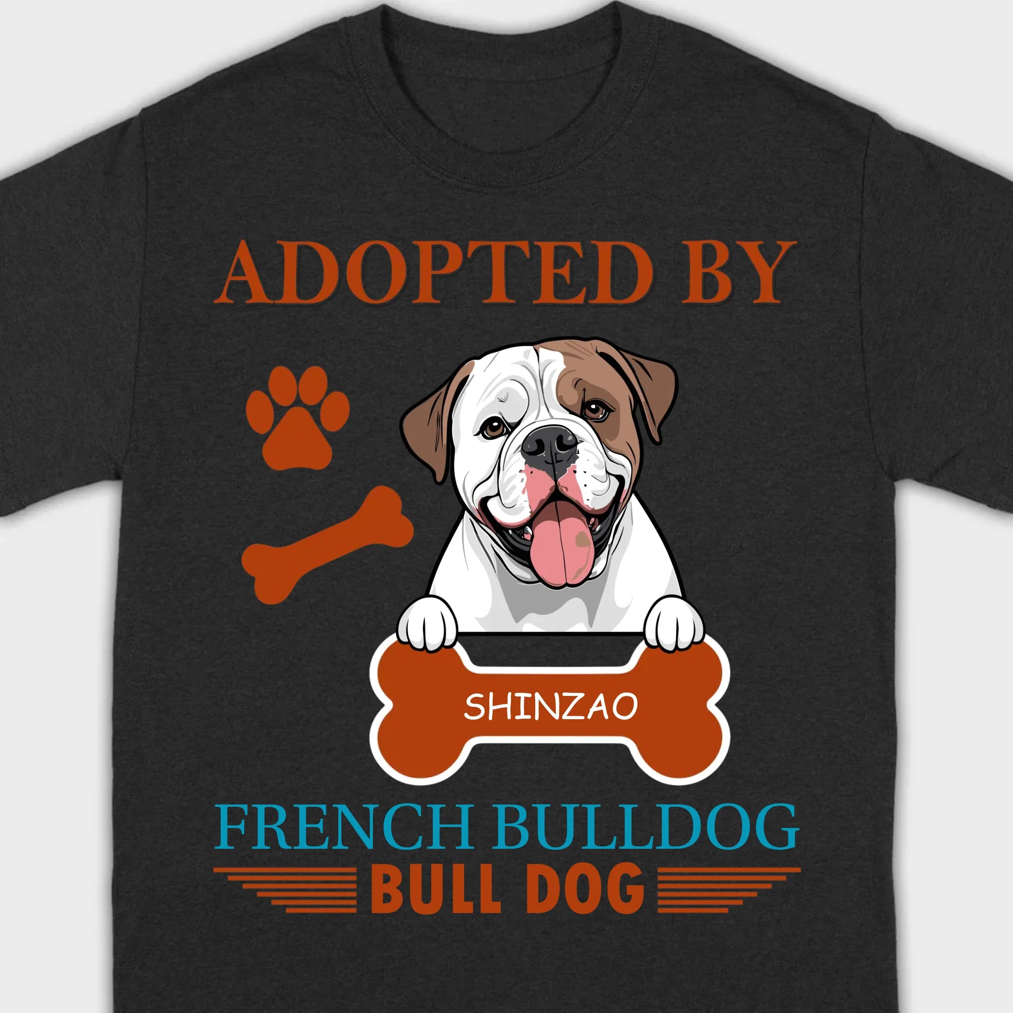 Custom American Bulldog Hoodie - Adopted By Bull Dog Personalized Gift T-Shirts - 89Prints