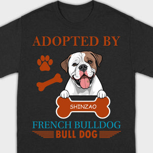 Custom American Bulldog Hoodie - Adopted By Bull Dog Personalized Gift T-Shirts - 89Prints