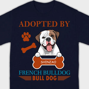 Custom American Bulldog Hoodie - Adopted By Bull Dog Personalized Gift T-Shirts - 89Prints